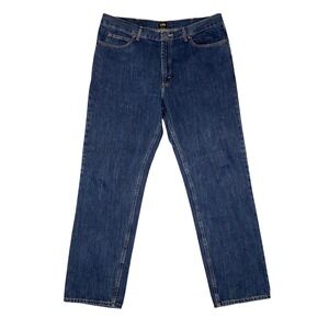 Lee Relaxed Fit Dark Wash Denim Straight Leg‎ Jeans Men's 40 Casual Workwear